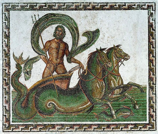 Neptune at sea mosaic