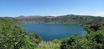 the sparkling water of lake nemi