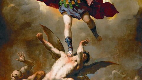 Angel and devils painting