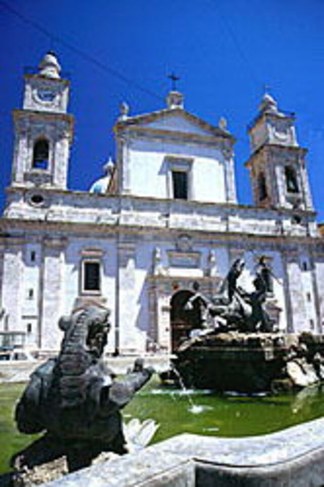 city cathedral and triton fountain