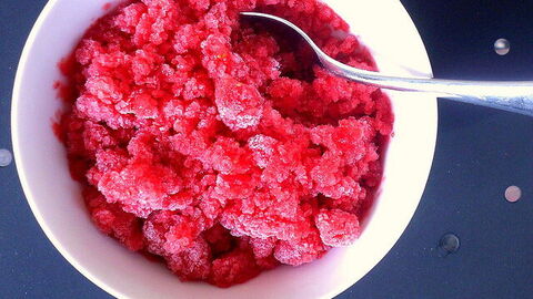 Strawberry granita