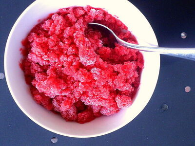 Strawberry granita