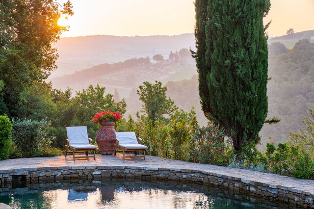 Sunset at Villa le Corti
