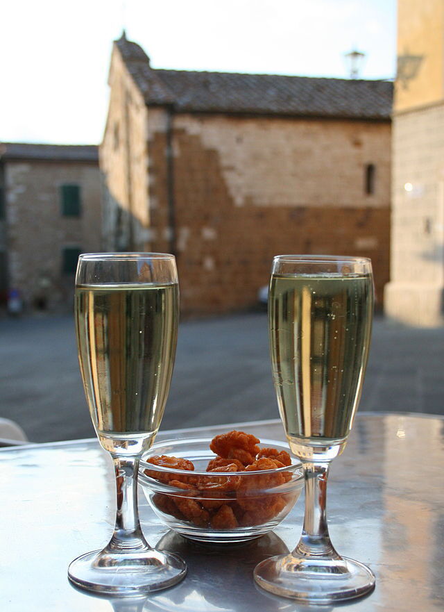glasses of prosecco