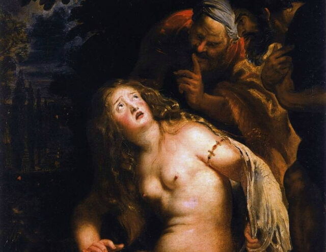 Susanna and the Elders, Rubens, detail