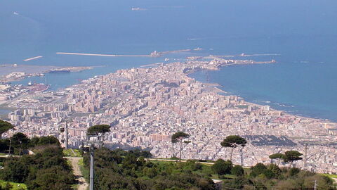 View of Trapani from Mount Erice