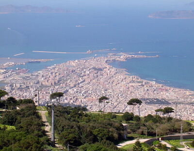 View of Trapani from Mount Erice