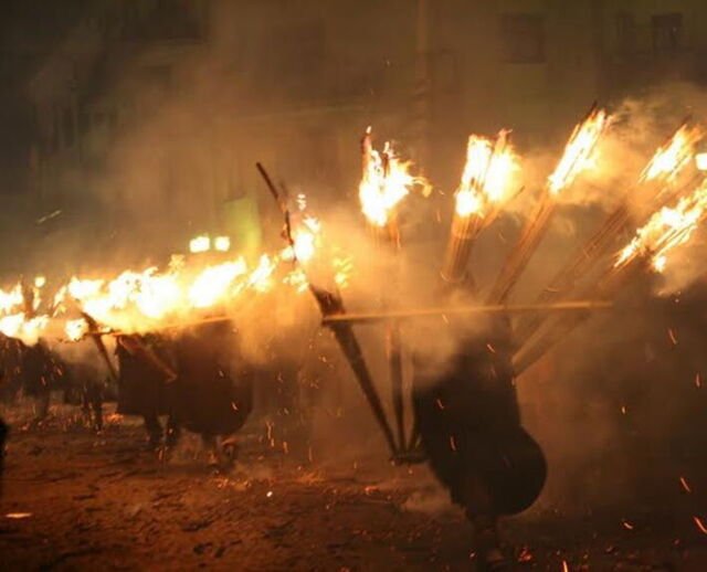 The fire parade at Ndocciata festival