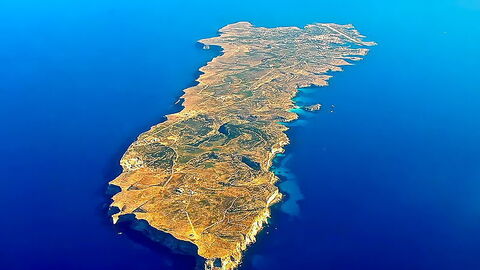 Aerial view of Lampedusa