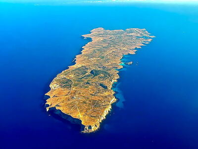 Aerial view of Lampedusa