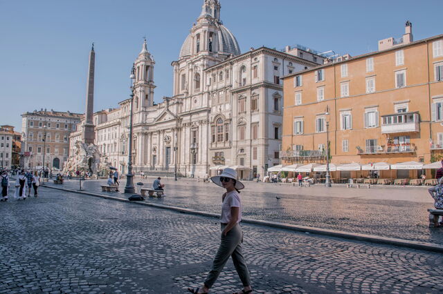 A woman in Rome