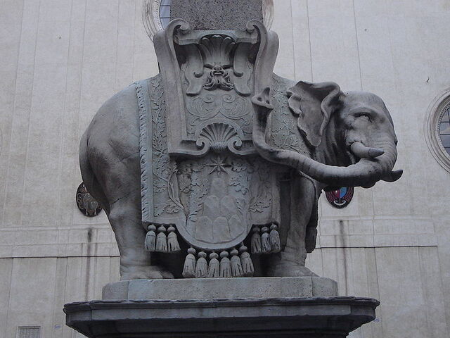 Elephant and Obelisk
