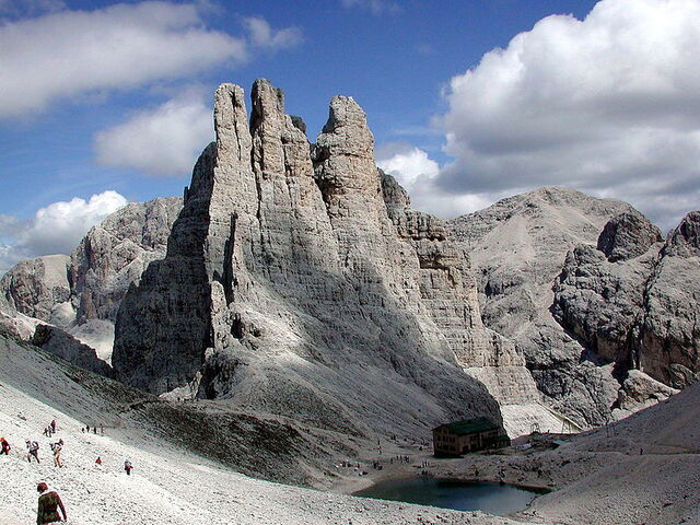 Rock formations in the Dolomites