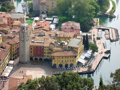 Piazza and tower in Riva del Garda