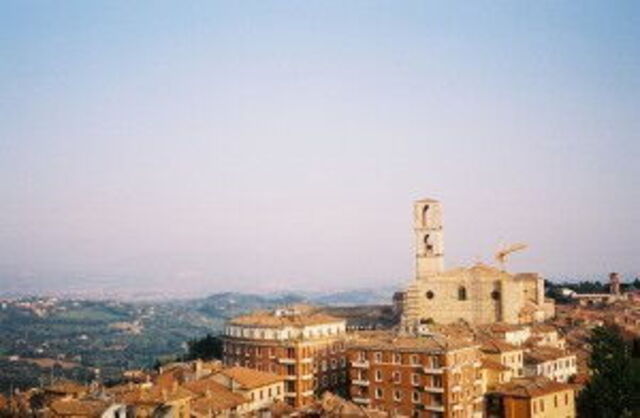 View of Perugia and countryside