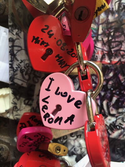 Love locks in Verona