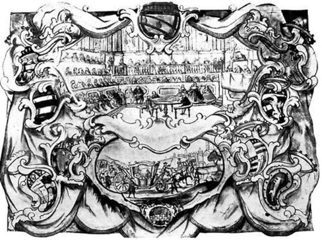 Dissection in Archiginnasio of Bologna