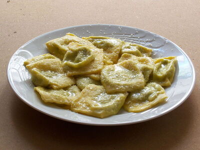 The famous parma dish, tortelli d'erbetta