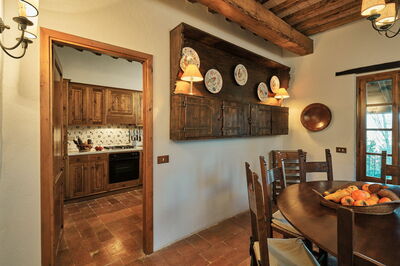 Casa Tettoia, dining room and kitchen