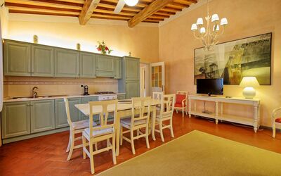 Giaggiolo: Room, Building, Furniture, Interior Design, Property, Ceiling, Floor, Table, Hardwood, Cabinetry