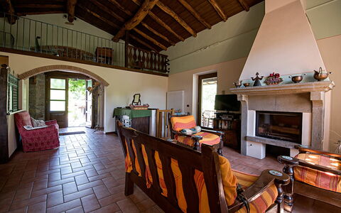 Il Nido In Garfagnana: Room, Property, Building, Hearth, Interior Design, Living Room, Furniture, House, Ceiling, Real Estate