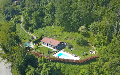 Villa San Rocco: Tree, Plant, Slope, Natural Landscape, Building, House, Landscape, Mountain, Leisure, Road