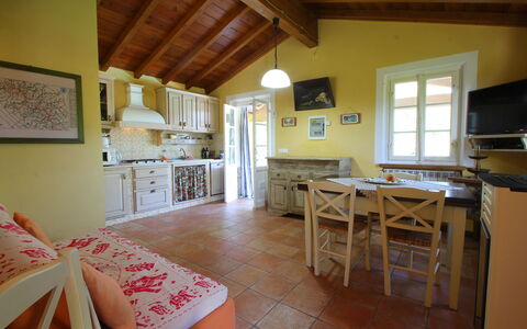 Villa San Rocco: Furniture, Window, Table, Wood, Interior Design, Picture Frame, Building, Flooring, Floor, Cabinetry