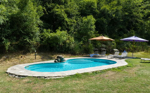 Villa Paola: Swimming Pool, Outdoor Furniture, Leisure, Resort, Backyard, Garden, Shade, Landscaping, Water Feature, Eco Hotel