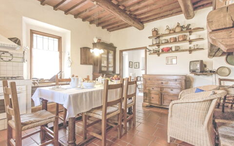 La Casetta: Property, Room, Building, Furniture, Interior Design, Ceiling, House, Dining Room, Floor, Real Estate