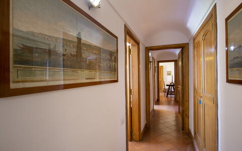 Villa Deli, In Positano, Sea View, Ac: Picture Frame, Wood, Door, Lighting, Interior Design, Building, Floor, Flooring, Hall, Art