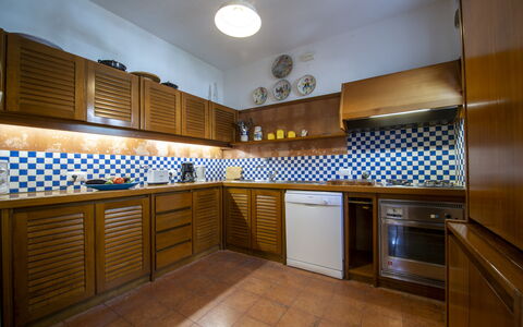 Villa Deli, In Positano, Sea View, Ac: Cabinetry, Countertop, Building, Kitchen, Interior Design, House, Wood, Kitchen Stove, Architecture, Kitchen Appliance