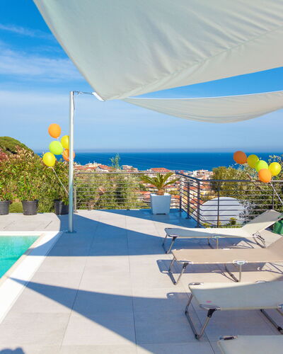 Villa Il Poggiolo Apartments - Diano Marina: Property, Sky, Vacation, Real Estate, House, Architecture, Building, Swimming Pool, Design, Shade