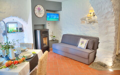 House of Stone - Deglio Faraldi: Room, Living Room, Property, Furniture, Interior Design, Building, Wall, Suite, House, Real Estate