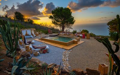 Terre Di Bea Cottage By The Sea Cefalu': Cloud, Sky, Plant, Water, Daytime, Nature, Natural Landscape, Tree, Outdoor Furniture, Body Of Water
