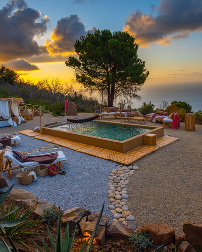 Terre Di Bea Cottage By The Sea Cefalu': Cloud, Sky, Plant, Water, Daytime, Nature, Natural Landscape, Tree, Outdoor Furniture, Body Of Water