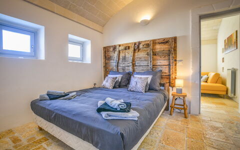 Villa Cristina: Bedroom, Bed, Furniture, Property, Room, Bed Sheet, Bed Frame, Interior Design, Floor, Wall
