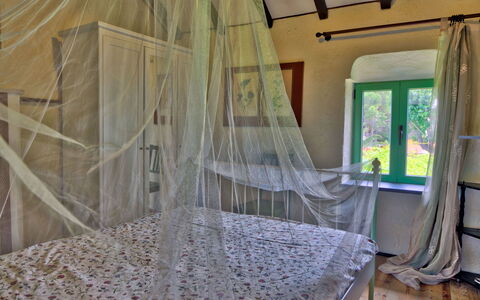 Country Home Il Passatempo: Curtain, Mosquito Net, Canopy Bed, Room, Property, Bed, Furniture, Interior Design, Window Treatment, House