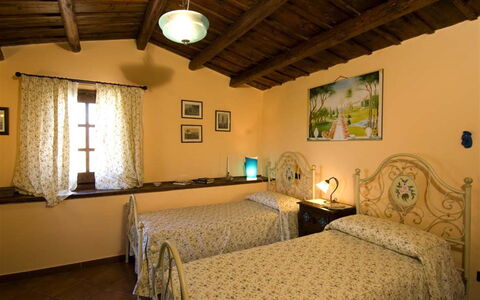 Villa Ivoni: Bedroom, Room, Bed, Property, Furniture, Building, Bed Sheet, Interior Design, Bed Frame, Ceiling