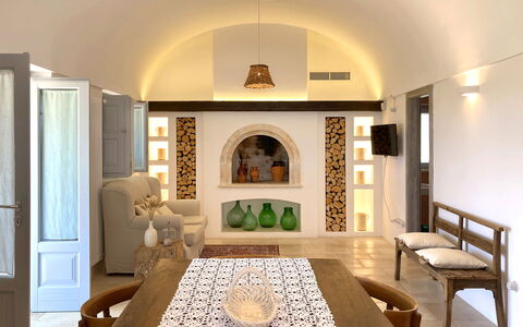 Trullo Oak: Furniture, Property, Table, Chair, Living Room, Wood, Decoration, Interior Design, Architecture, Flooring