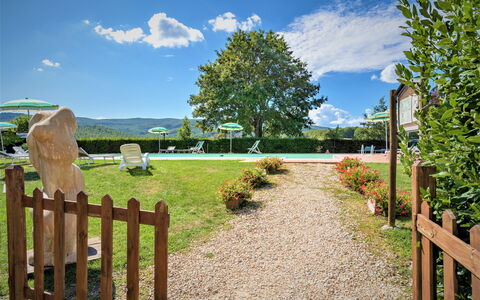 Bazzani Apartments In Siena: Cloud, Sky, Plant, Nature, Natural Landscape, Fence, Tree, Land Lot, Wood, Grass