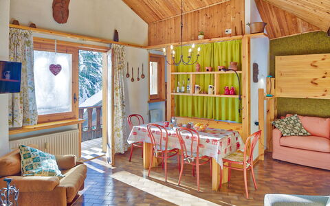 The Twins Apartment - Champoluc: Room, Property, Furniture, House, Building, Interior Design, Real Estate, Cottage, Home, Log Cabin
