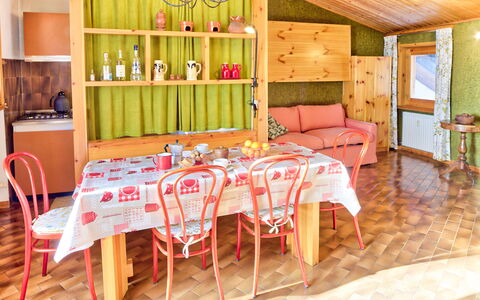The Twins Apartment - Champoluc: Room, Property, Furniture, Interior Design, Dining Room, House, Building, Real Estate, Table, Home