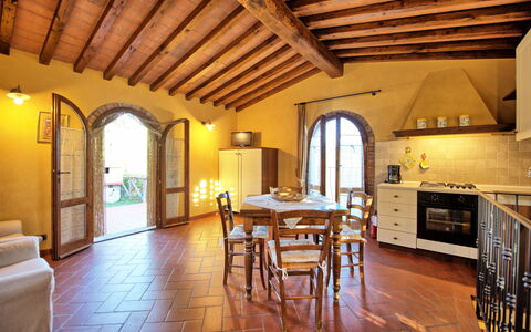 Casa Rossa: Furniture, Property, Table, Couch, Wood, Window, Cabinetry, Lighting, Living Room, Interior Design