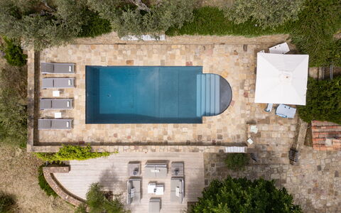 Tenuta Pomona: Swimming Pool, Outdoor Furniture, Composite Material, Resort, Flagstone, Chair, Shade, Water Feature, Sunlounger, Design