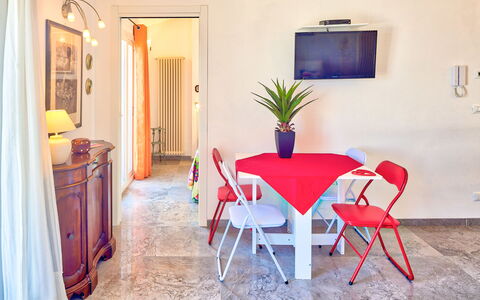 Lucrezia - San Lorenzo: Room, Property, Furniture, Red, Table, Dining Room, Interior Design, House, Building, Chair