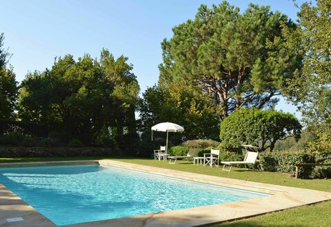 Compignano Barn: Swimming Pool, Property, House, Leisure, Real Estate, Home, Estate, Building, Tree, Backyard