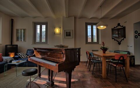 La Villa Di Ostra: Room, Building, Recreation Room, Interior Design, Furniture, Table, Games, House, Technology