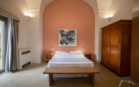 Masseria Lentisco: Room, Furniture, Bed, Bedroom, Property, Interior Design, Bed Frame, Floor, Building, Bed Sheet