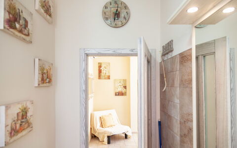 Evelyn Apartment - Diano Marina: Property, Room, Interior Design, Wall, Ceiling, House, Building, Floor, Furniture, Real Estate