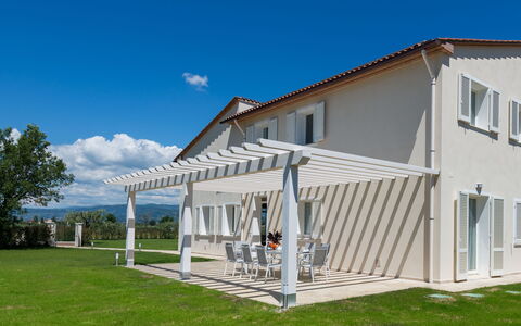 Villa Le Terme: House, Home, Property, Building, Real Estate, Porch, Facade, Cottage, Siding, Roof